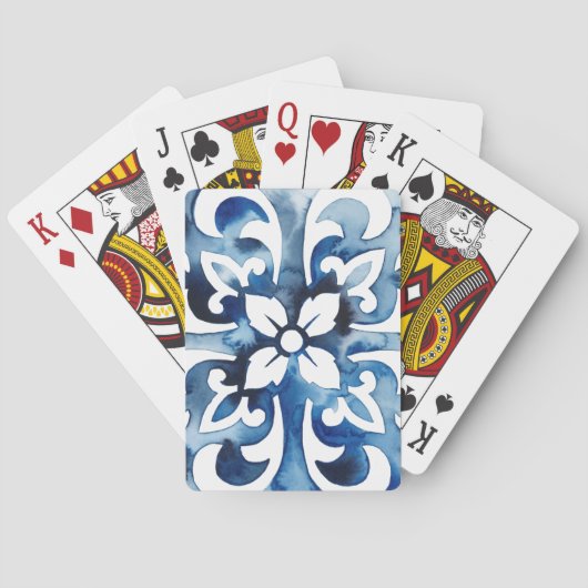 Jeu De Cartes Tuile II de cobalt (dos)