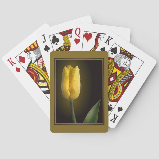 Jeu De Cartes Tulipe jaune élégante (dos)