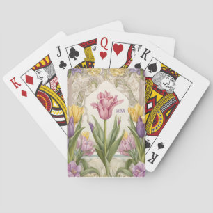 Jeu De Cartes Tulipe Printemps Art Nouveau Donnée