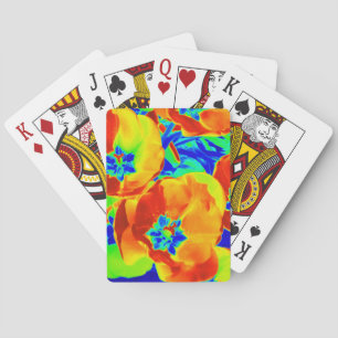 Jeu De Cartes tulipes fluorescentes
