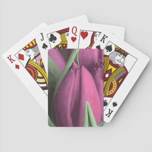 Jeu De Cartes Tulipes pourpres (dos)