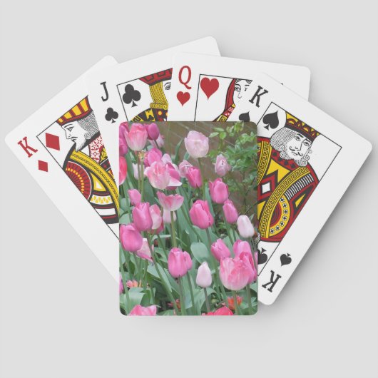 Jeu De Cartes Tulipes roses (dos)