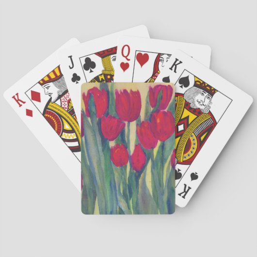 Jeu De Cartes Tulipes rouges (dos)