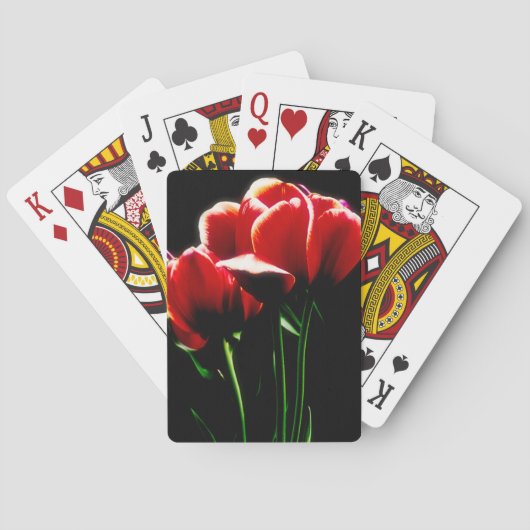 Jeu De Cartes Tulipes rouges (dos)