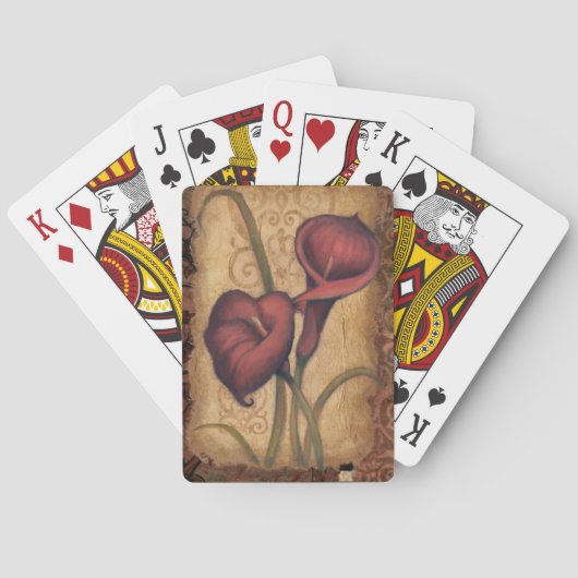 Jeu De Cartes Tulipes rouges II (dos)