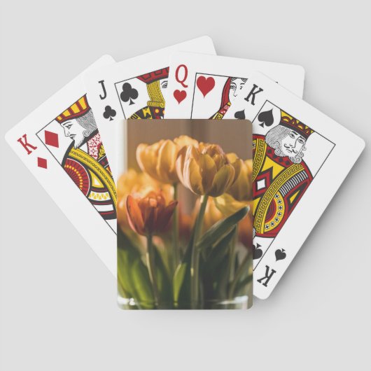 Jeu De Cartes Tulips Orange Flowers (dos)