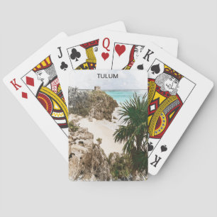 Jeu De Cartes Tulum Mexique Scénario Tropical Souvenir