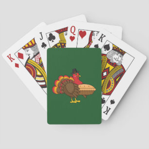 Jeu De Cartes Turquie mignonne avec tarte Citrouille Thanksgivin