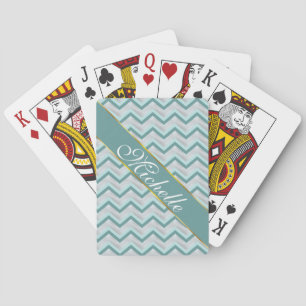 Jeu De Cartes Turquoise et perles ZigZag