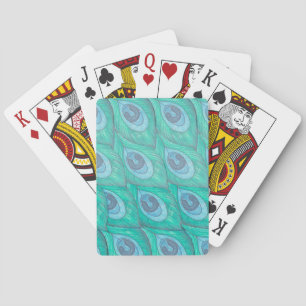 Jeu De Cartes Turquoise Peacock Feather Jouer Cartes