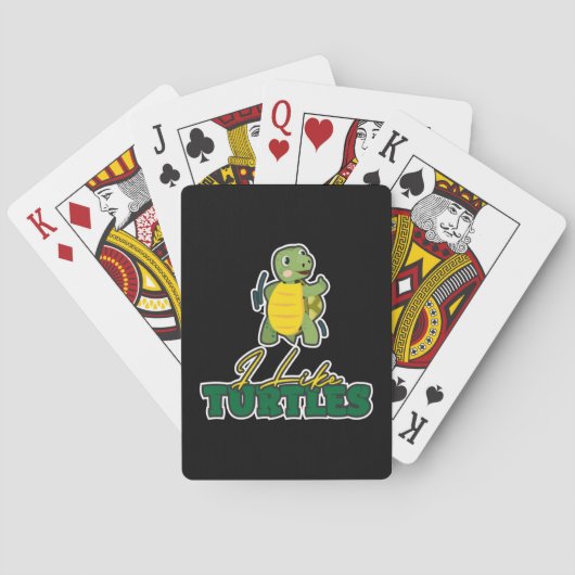 Jeu De Cartes Turtle Lover | J'Aime Les Tortues (dos)