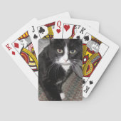 Jeu De Cartes Tuxedo Cat noir et blanc (dos)