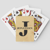 Jeu De Cartes Typographie de nom de lettre initiale intersectant (dos)