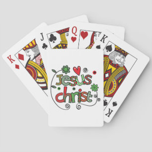 Jeu De Cartes Typographie festive de Jésus-Christ