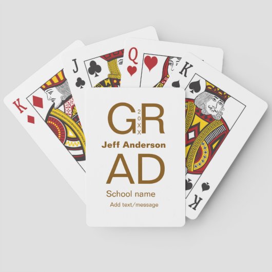 Jeu De Cartes Typographie moderne graduation simple minimum c (dos)