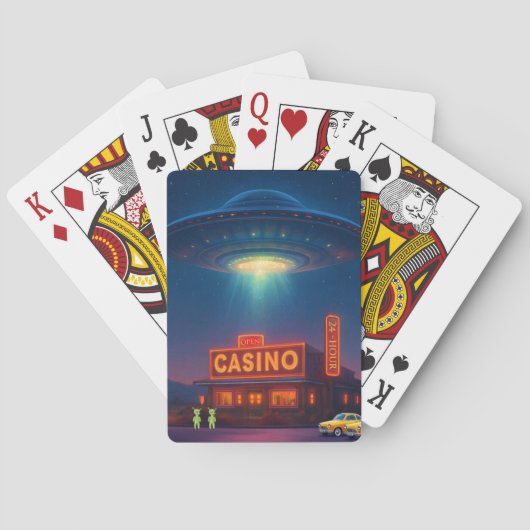 Jeu De Cartes UFO Over Casino Playing Cards (dos)