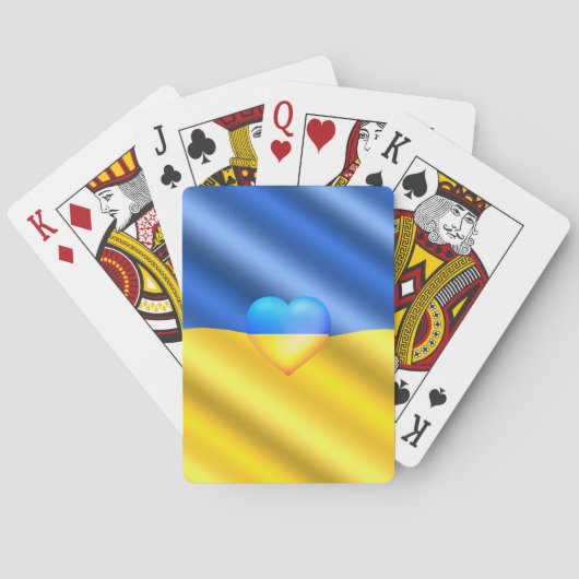 Jeu De Cartes Ukraine - Soutien - Liberté Paix - drapeau ukraini (dos)