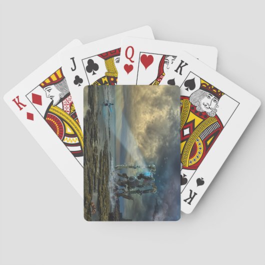 Jeu De Cartes Un Alien visite la Terre rencontre un surfeur (dos)