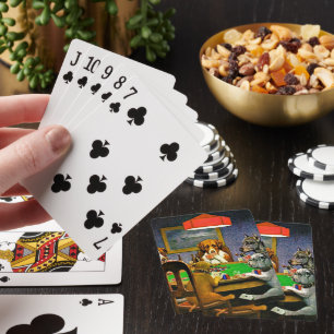 Jeu De Cartes Un ami dans le besoin, Chiens jouant au poker,