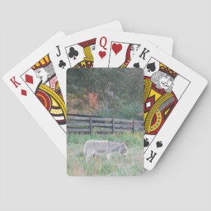 Jeu De Cartes Un âne dans un champ d'automne.