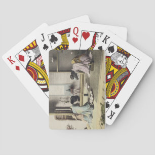 Jeu De Cartes Un après-midi d'appel, v.1880 (albumine coloriée à