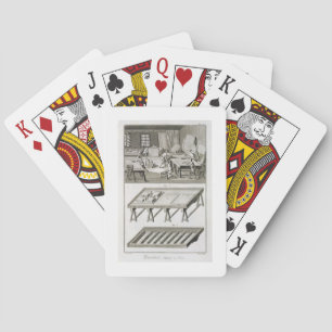 Jeu De Cartes Un atelier de fabricant de miroirs et des outils,