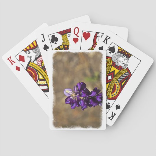 Jeu De Cartes Un autre bord blanc de gros plan de Lupine (dos)