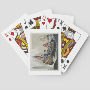 Jeu De Cartes Un canot de navire attaquant une baleine, gravé pa