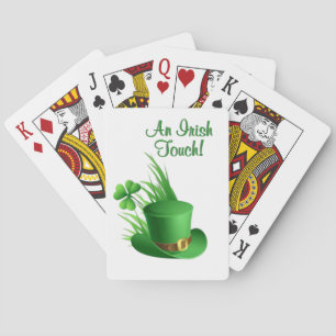 Jeu De Cartes Un chapeau de lutin à touche irlandaise dans l'her