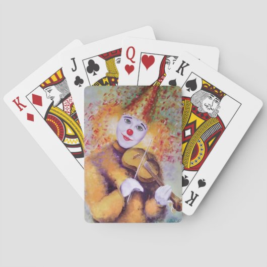 Jeu De Cartes Un clown doux jouant du violon (dos)