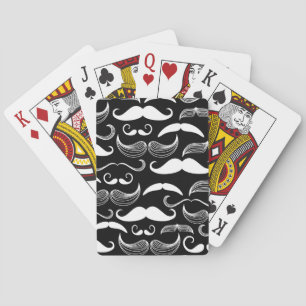 Jeu De Cartes Un club des messieurs. Motif de moustache