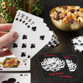 Jeu De Cartes Un crâne démon personnalisable en flammes (In Situ)