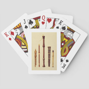 Jeu De Cartes Un flageolet double, une flûte allemande, une flût