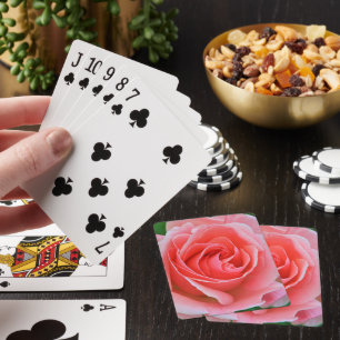 Jeu De Cartes Un Grand Rose Simple Rose Rose Rose Élevé