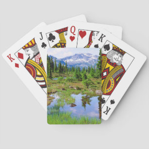 Jeu De Cartes Un lac glaciaire dans l'arrière-pays de l'île de V