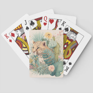 Jeu De Cartes Un léopard derrière la coutume du buisson