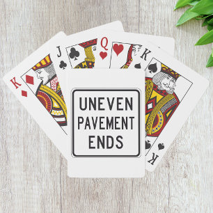 Jeu De Cartes Un Pavement Inégal Se Termine À Jouer Des Cartes