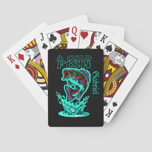 Jeu De Cartes un poisson froid avec personnaliser d'art cool per (dos)