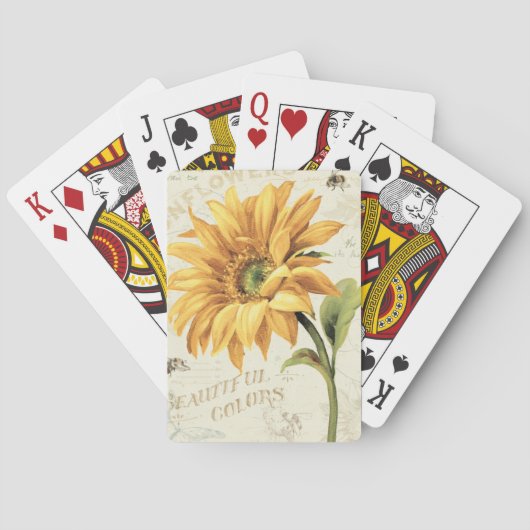 Jeu De Cartes Un tournesol en pleine floraison (dos)