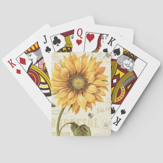 Jeu De Cartes Un tournesol jaune (dos)