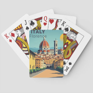 Jeu De Cartes Une affiche de voyage classique nostalgique – Flor