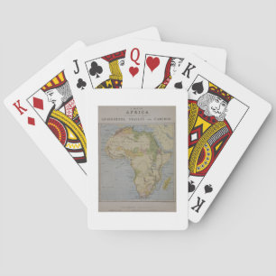 Jeu De Cartes Une carte de l'Afrique pour illustrer les voyages 