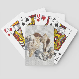 Jeu De Cartes Une collection de coquillages sur le sable