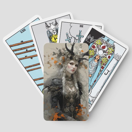Jeu De Cartes Une déesse païenne avec des bois (Verso)
