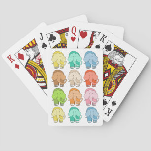 Jeu De Cartes Une Douzaine d'éléphants Jouant Des Cartes