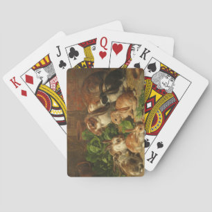 Jeu De Cartes Une famille de lapins par Alfred Richardson Barber