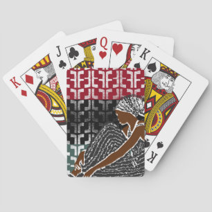 Jeu De Cartes Une femme noire africaine avec un foulard