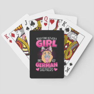 Jeu De Cartes Une Fille Et Berger Allemand