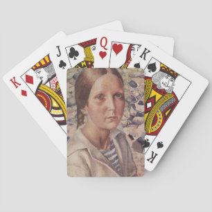 Jeu De Cartes Une fille sur une plage de galets en Russie