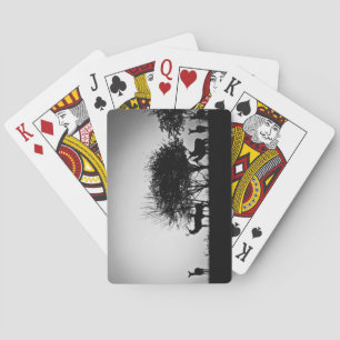 Jeu De Cartes Une image de cerfs dans la brume matinale